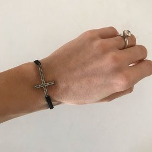Tai Black Cross Bracelet